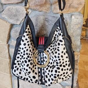 Maya Moon Handmade Large Handbag Cowhide & Buttery soft black Leather